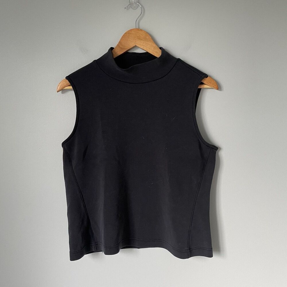 Spanx AirEssentials Sleeveless Mock Neck Tank Top Crop Women's Size Medium